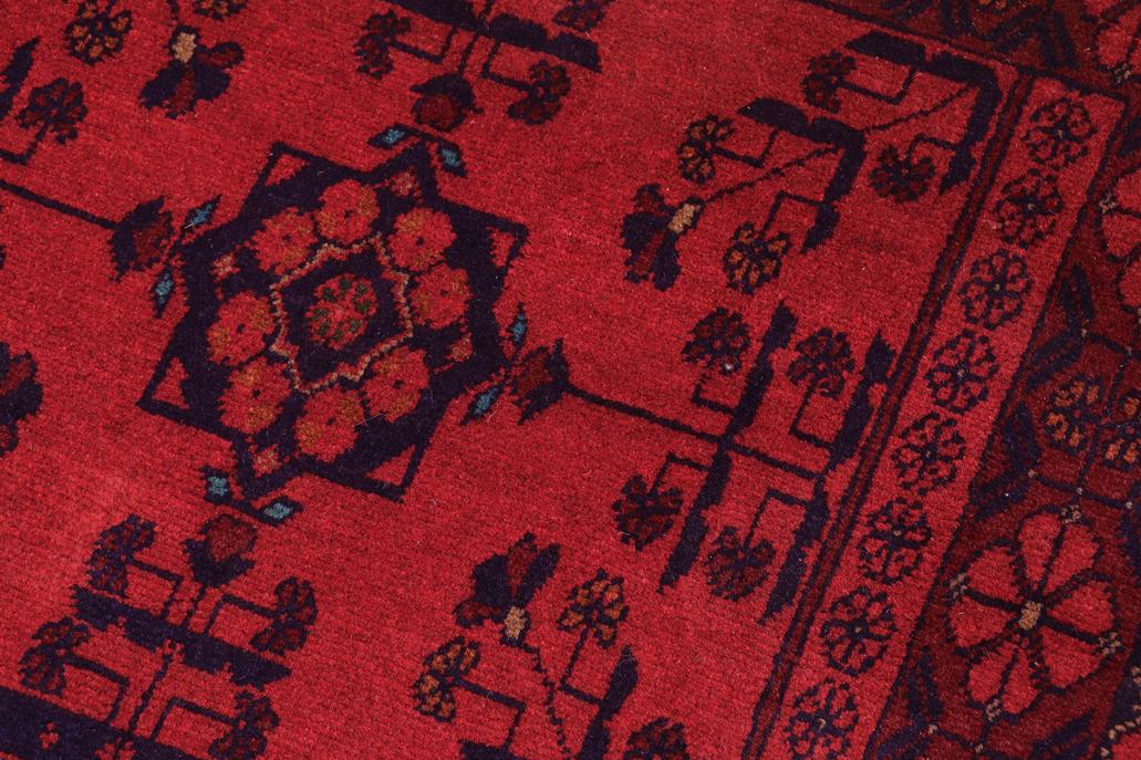 handmade Tribal Biljik Khal Mohammadi Red Blue Hand Knotted RECTANGLE 100% WOOL area rug 3x4