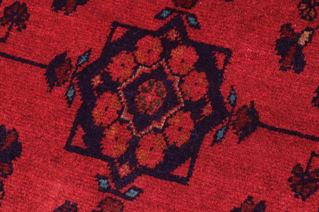 handmade Tribal Biljik Khal Mohammadi Red Blue Hand Knotted RECTANGLE 100% WOOL area rug 3x4