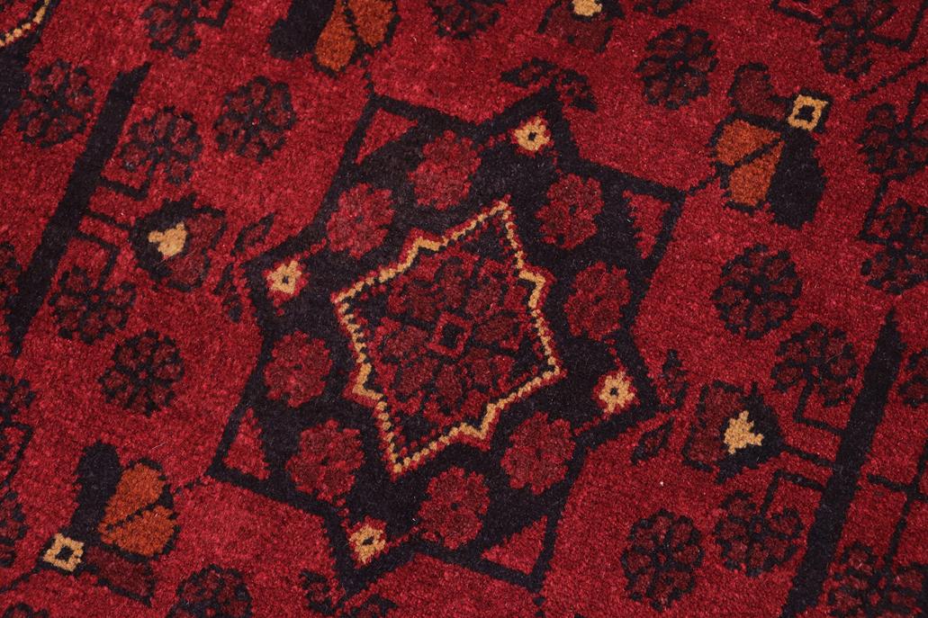 handmade Tribal Biljik Khal Mohammadi Red Blue Hand Knotted RECTANGLE 100% WOOL area rug 3x4