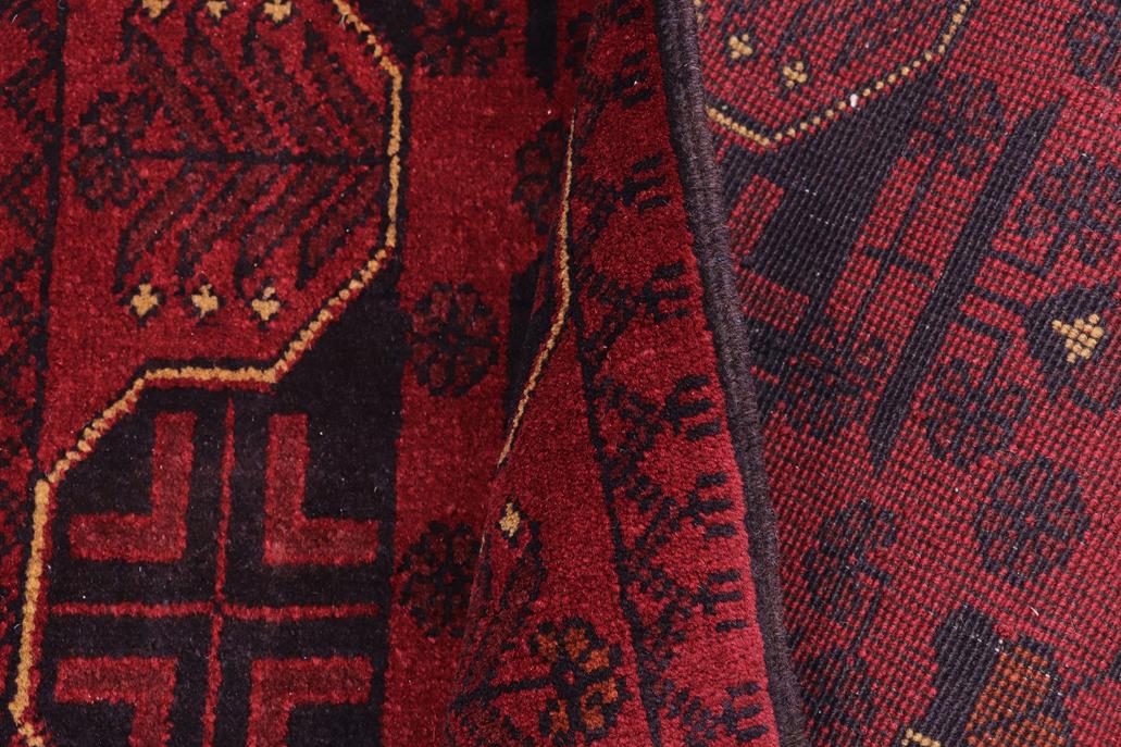 handmade Tribal Biljik Khal Mohammadi Red Blue Hand Knotted RECTANGLE 100% WOOL area rug 3x4