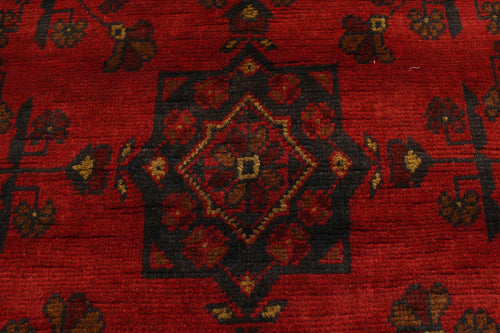handmade Tribal Biljik Khal Mohammadi Red Blue Hand Knotted RUNNER 100% WOOL Runner 3x13