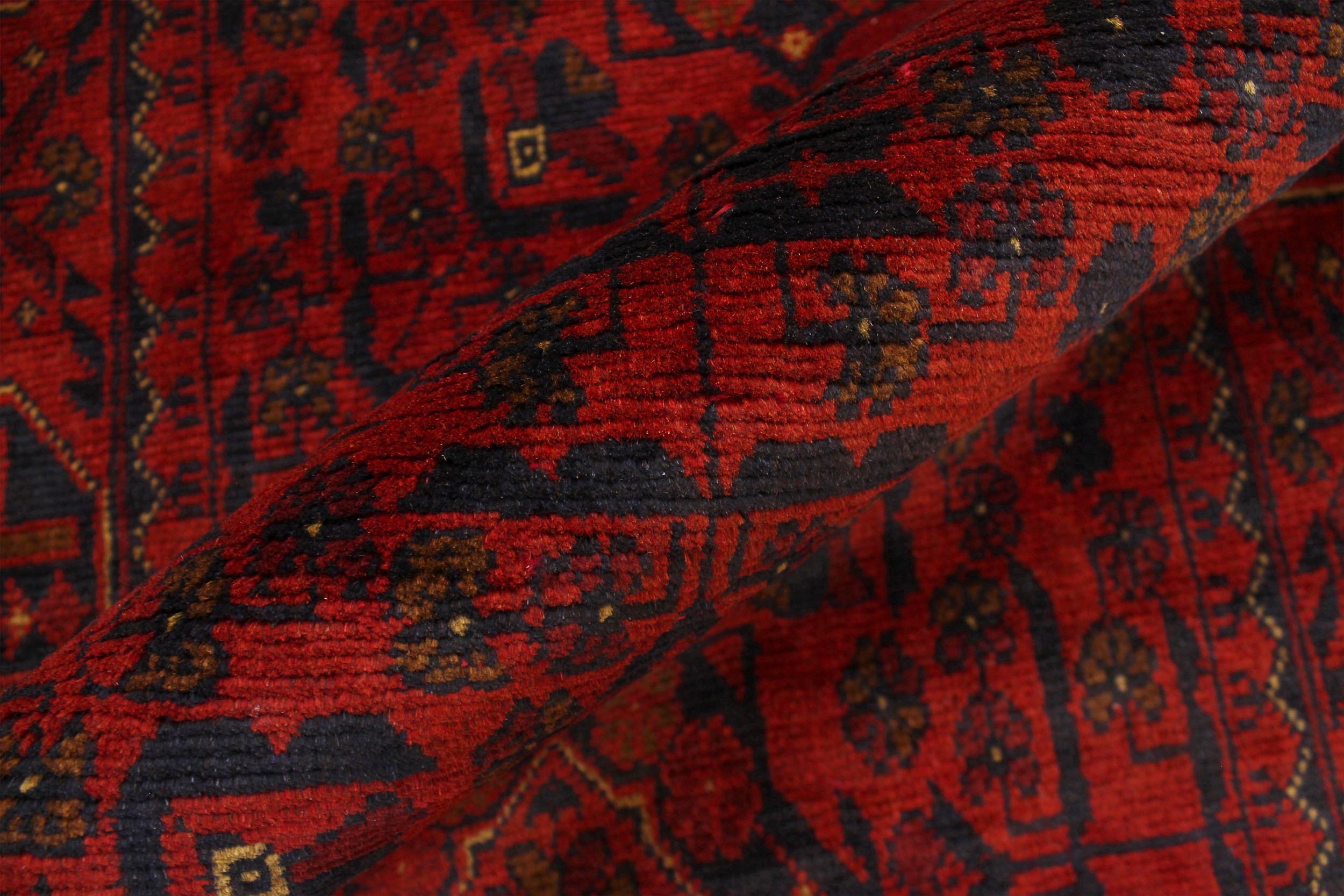 handmade Tribal Biljik Khal Mohammadi Red Blue Hand Knotted RUNNER 100% WOOL Runner 3x9