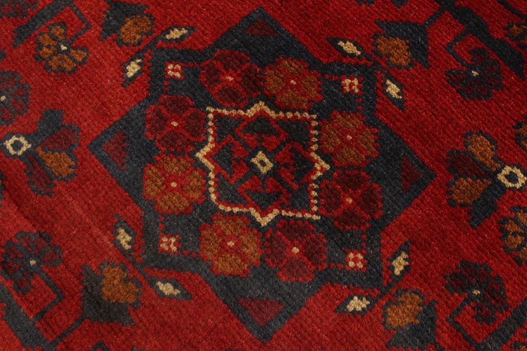 handmade Tribal Biljik Khal Mohammadi Red Blue Hand Knotted RUNNER 100% WOOL Runner 3x9
