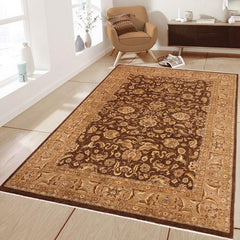 handmade Traditional Kafkaz Brown Beige Hand Knotted RECTANGLE 100% WOOL area rug 10 x 13
