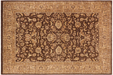 handmade Traditional Kafkaz Brown Beige Hand Knotted RECTANGLE 100% WOOL area rug 10x13