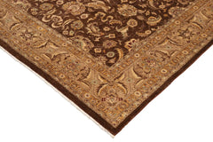 handmade Traditional Kafkaz Brown Beige Hand Knotted RECTANGLE 100% WOOL area rug 10 x 13