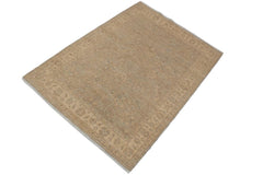 handmade Traditional Kafkaz Grey Beige Hand Knotted RECTANGLE 100% WOOL area rug 5 x 7