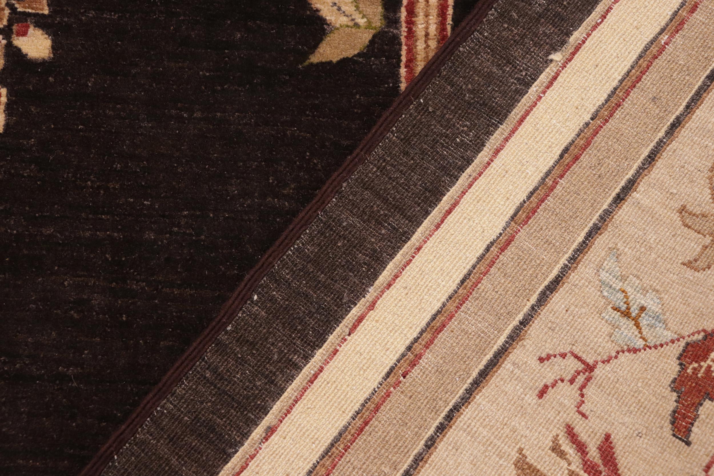 handmade Traditional Kafkaz Brown Beige Hand Knotted RECTANGLE 100% WOOL area rug 10' x 14'