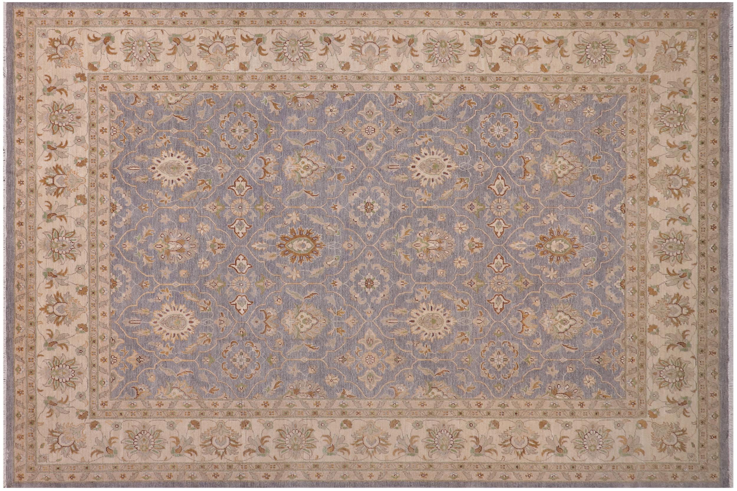 handmade Traditional Kafkaz Gray Beige Hand Knotted RECTANGLE 100% WOOL area rug 10x14