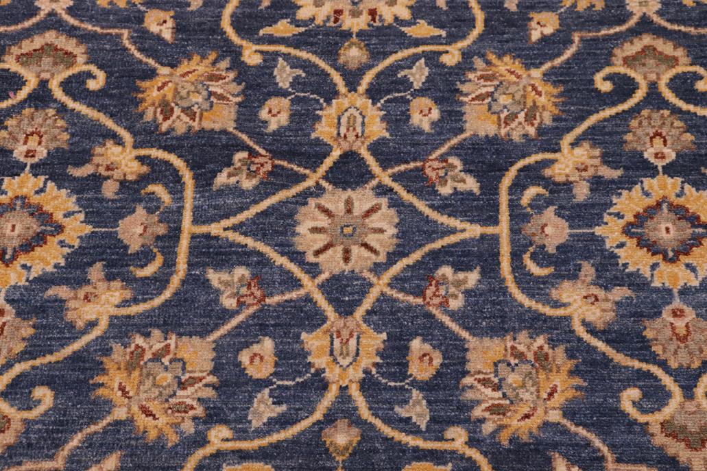 handmade Transitional Kafkaz Blue Beige Hand Knotted RECTANGLE 100% WOOL area rug 9 x 12