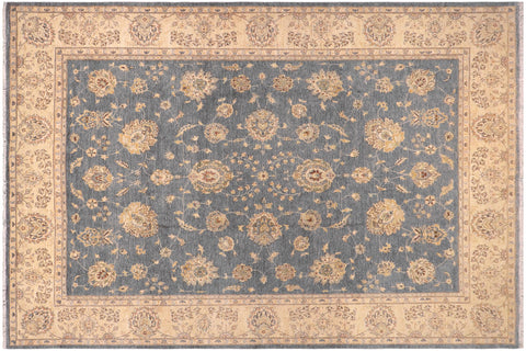 Chic Ziegler Kaylah Blue/Gray Hand Knotted Wool Rug - 8'10'' x 11'10''