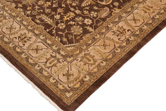 handmade Traditional Kafkaz Brown Tan Hand Knotted RECTANGLE 100% WOOL area rug 10 x 14