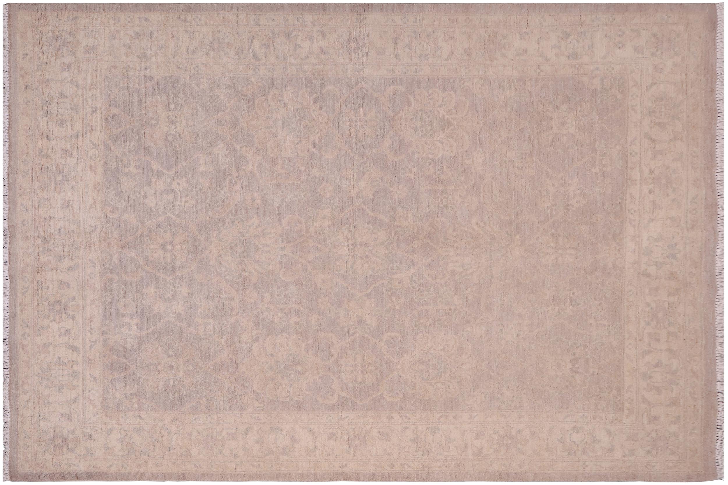 handmade Traditional Kafkaz Gray Beige Hand Knotted RECTANGLE 100% WOOL area rug 5x7