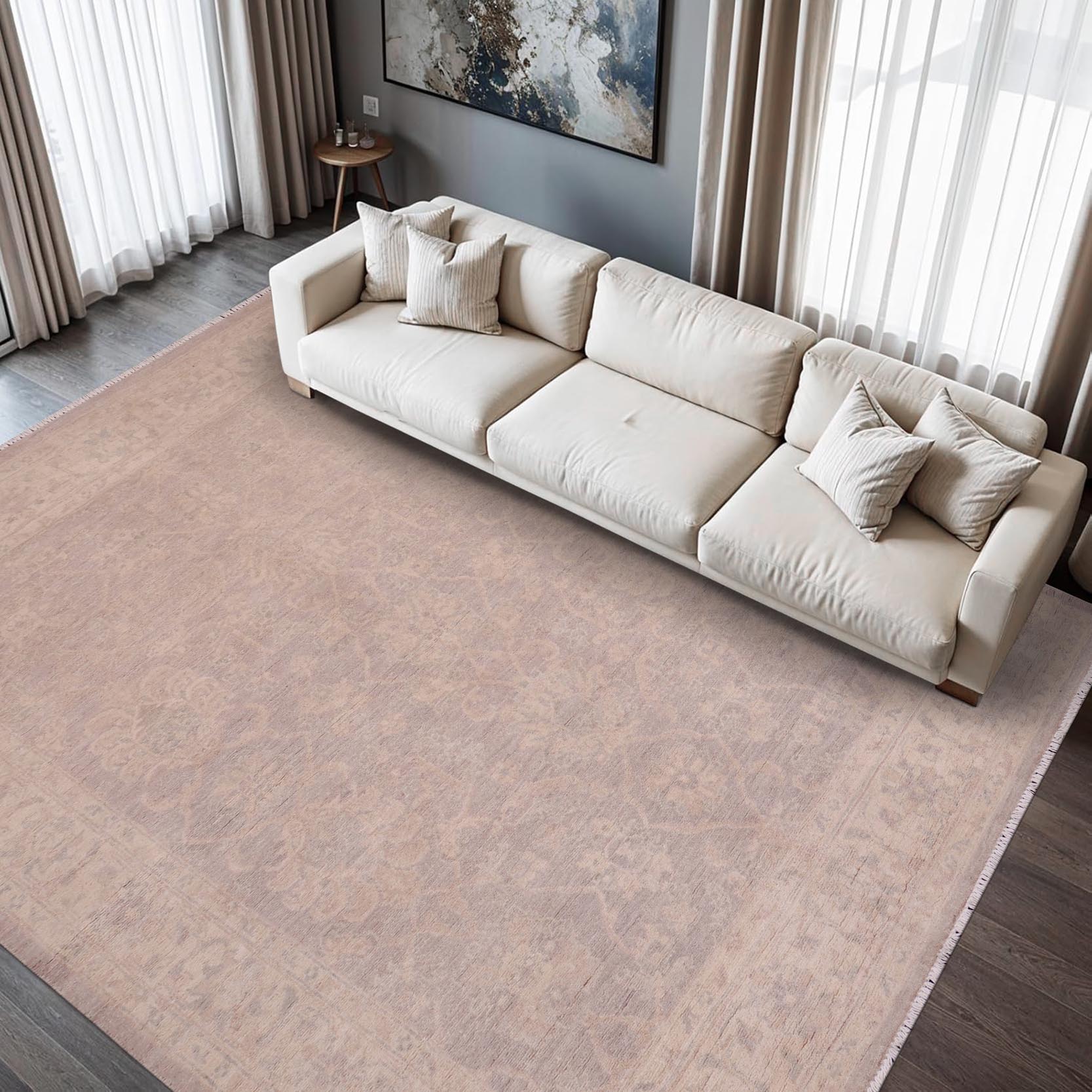 handmade Traditional Kafkaz Gray Beige Hand Knotted RECTANGLE 100% WOOL area rug 5x7