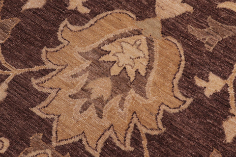 handmade Traditional Kafkaz Brown Gold Hand Knotted RECTANGLE 100% WOOL area rug 10x14