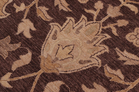 handmade Traditional Kafkaz Brown Gold Hand Knotted RECTANGLE 100% WOOL area rug 10x14