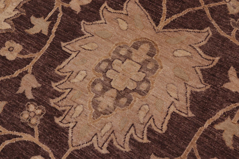 handmade Traditional Kafkaz Brown Gold Hand Knotted RECTANGLE 100% WOOL area rug 10x14