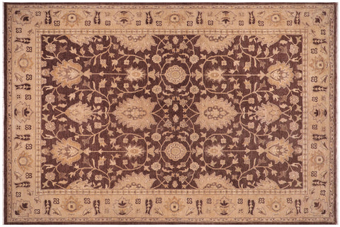 Classic Ziegler Billi Brown/Gold Hand Knotted Wool Rug - 10'2'' x 13'9''