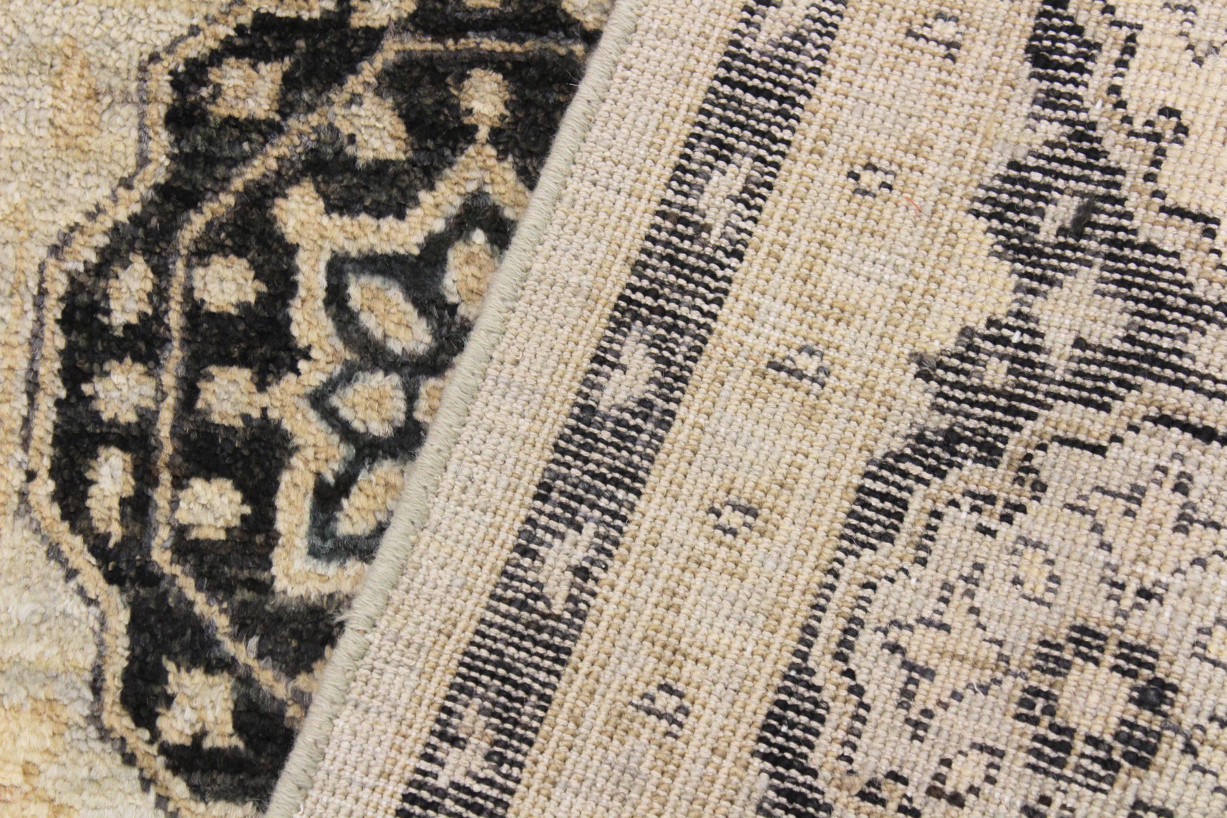handmade Geometric Mamluk Gray Black Hand Knotted RECTANGLE 100% WOOL area rug 9 x 12