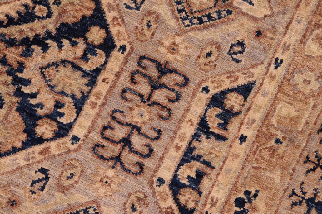 handmade Transitional Kafkaz Blue Beige Hand Knotted RECTANGLE 100% WOOL area rug 5 x 7