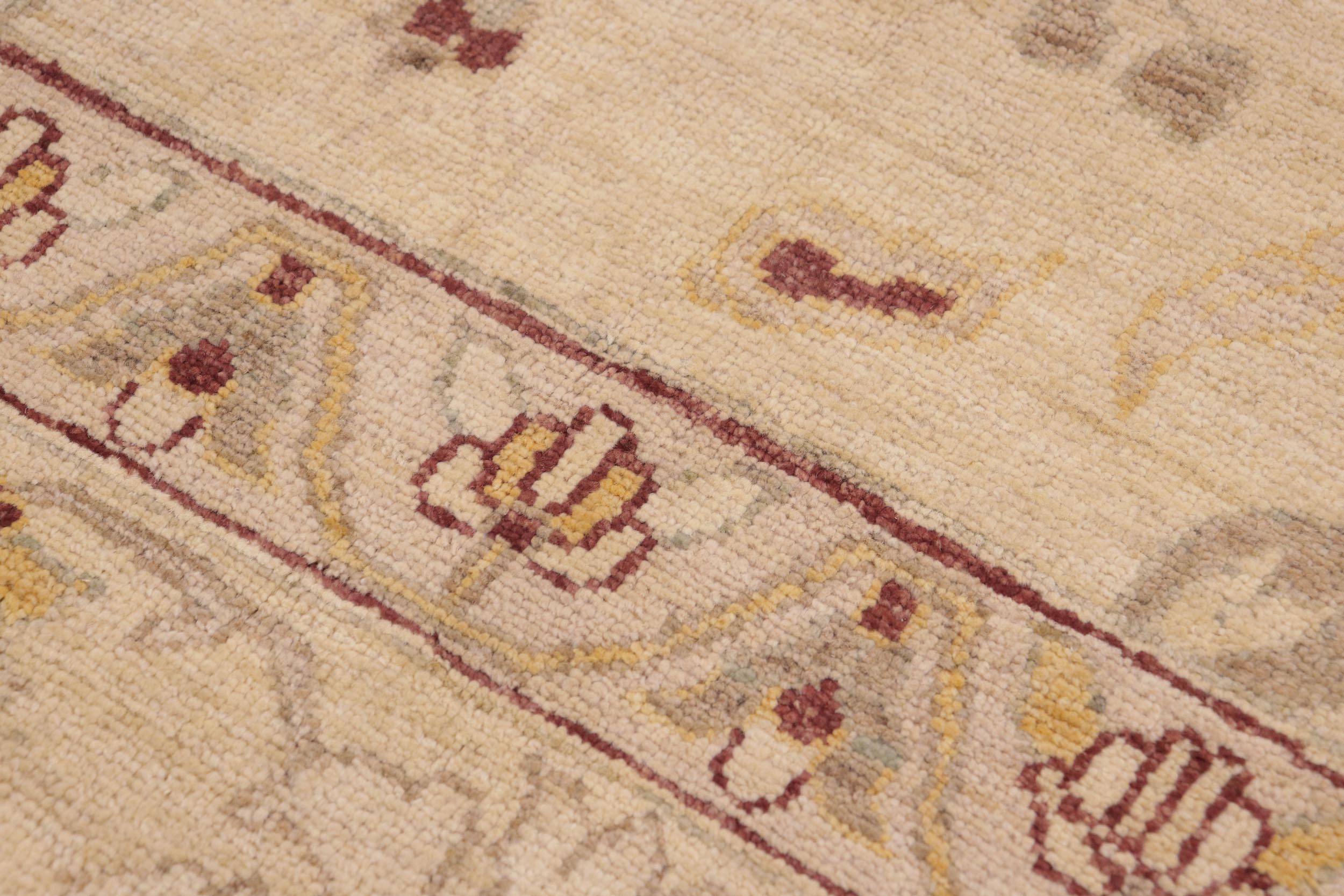 handmade Traditional Kafkaz Beige Gold Hand Knotted RECTANGLE 100% WOOL area rug 10x15