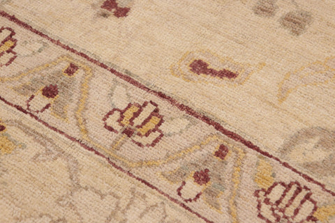 handmade Traditional Kafkaz Beige Gold Hand Knotted RECTANGLE 100% WOOL area rug 10x15
