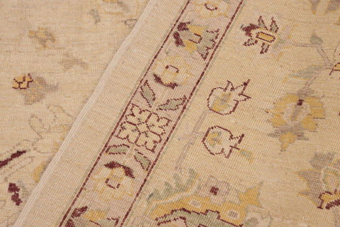 handmade Traditional Kafkaz Beige Gold Hand Knotted RECTANGLE 100% WOOL area rug 10x15