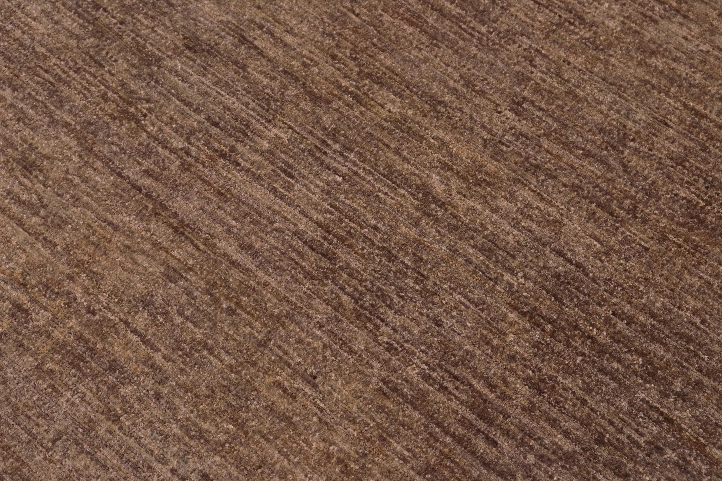handmade Modern Kafkaz Brown Beige Hand Knotted RECTANGLE 100% WOOL area rug 10' x 14'