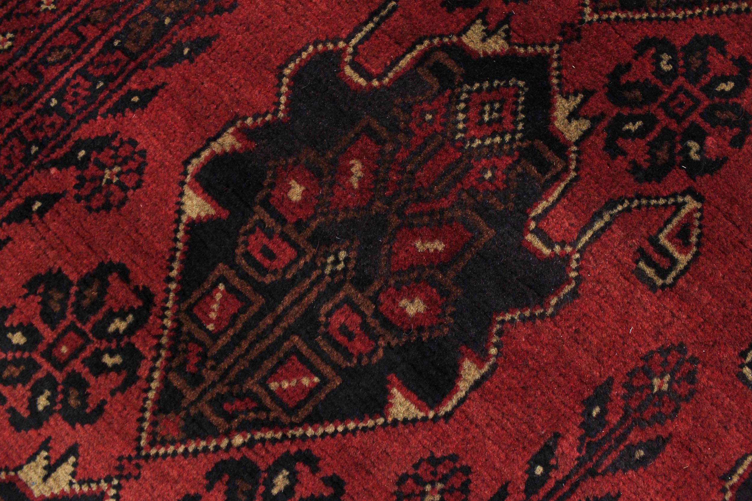 handmade Tribal Biljik Khal Mohammadi Red Black Hand Knotted RECTANGLE 100% WOOL area rug 3x5