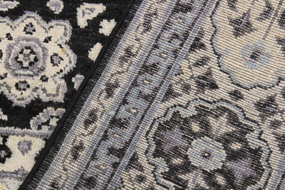 handmade Geometric Mamluk Black Beige Hand Knotted RECTANGLE 100% WOOL area rug 9 x 12