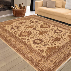 handmade Traditional Kafkaz Beige Tan Hand Knotted RECTANGLE 100% WOOL area rug 10 x 14