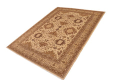 handmade Traditional Kafkaz Beige Tan Hand Knotted RECTANGLE 100% WOOL area rug 10 x 14