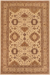 handmade Traditional Kafkaz Beige Tan Hand Knotted RECTANGLE 100% WOOL area rug 10 x 14