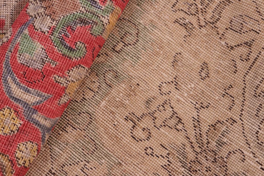 handmade Vintage Hand Painte Blue Red Hand Knotted RECTANGLE 100% WOOL area rug 8 x 11