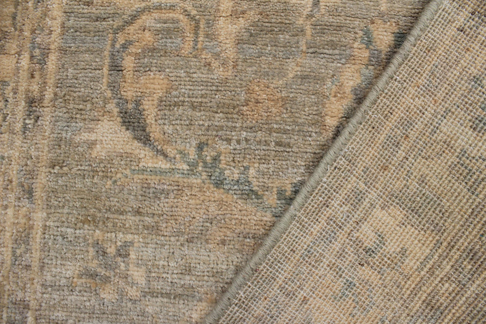 handmade Traditional Kafkaz Grey Beige Hand Knotted RUNNER 100% WOOL area rug 3' x 10'