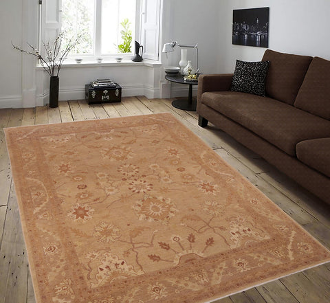 handmade Traditional Kafkaz Tan Brown Hand Knotted RECTANGLE 100% WOOL area rug 10x14