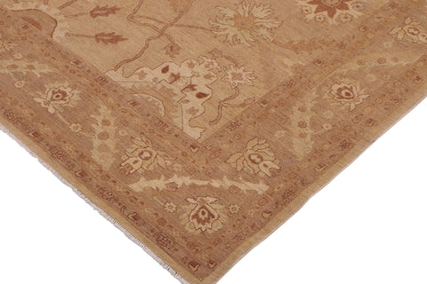 handmade Traditional Kafkaz Tan Brown Hand Knotted RECTANGLE 100% WOOL area rug 10x14