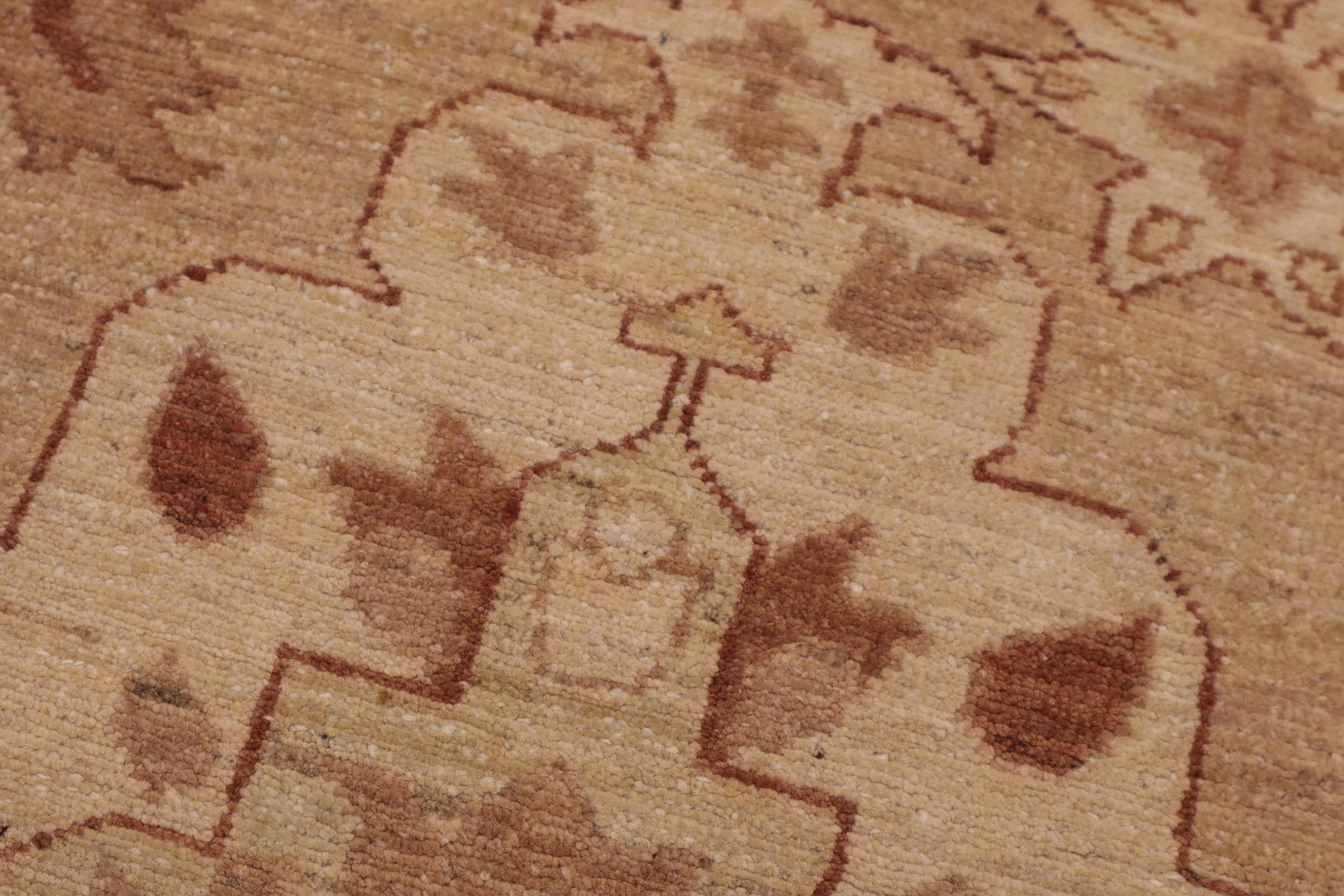 handmade Traditional Kafkaz Tan Brown Hand Knotted RECTANGLE 100% WOOL area rug 10x14