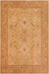 handmade Traditional Kafkaz Gold Brown Hand Knotted RECTANGLE 100% WOOL area rug 10 x 14