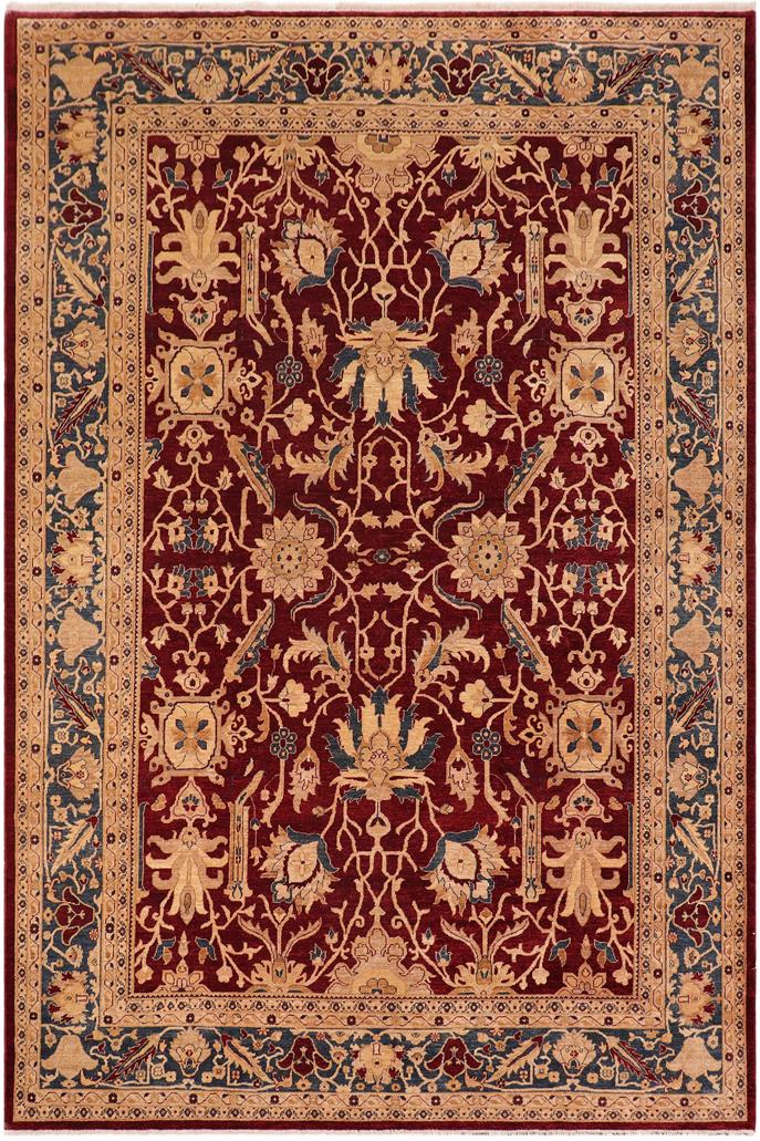 handmade Traditional Kafkaz Red Blue Hand Knotted RECTANGLE 100% WOOL area rug 10 x 14