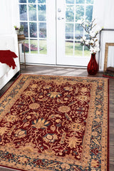 handmade Traditional Kafkaz Red Blue Hand Knotted RECTANGLE 100% WOOL area rug 10 x 14