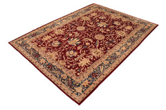 handmade Traditional Kafkaz Red Blue Hand Knotted RECTANGLE 100% WOOL area rug 10 x 14