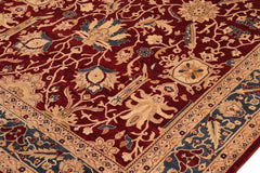 handmade Traditional Kafkaz Red Blue Hand Knotted RECTANGLE 100% WOOL area rug 10 x 14