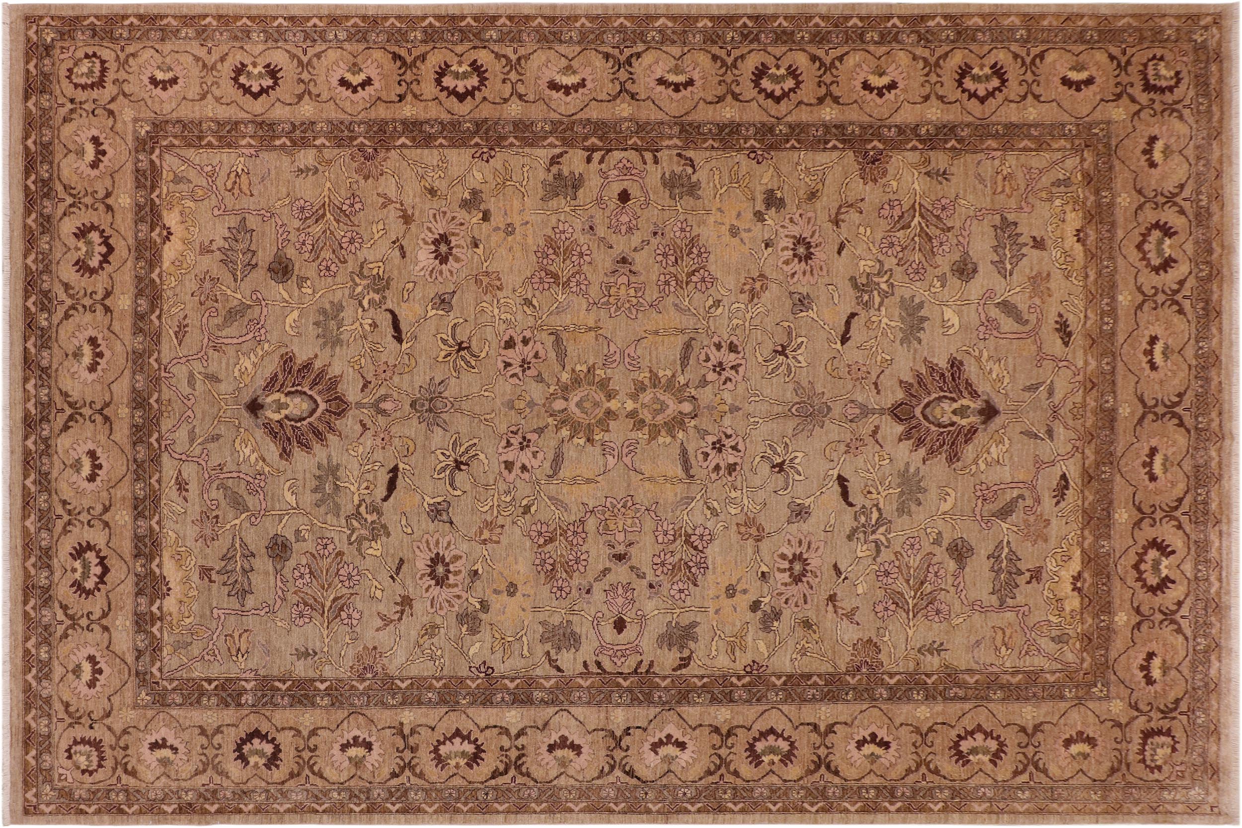 handmade Traditional Kafkaz Gray Brown Hand Knotted RECTANGLE 100% WOOL area rug 10x14