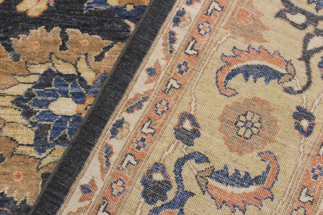 handmade Traditional Kafkaz Charcoal Tan Hand Knotted RECTANGLE 100% WOOL area rug 9 x 12