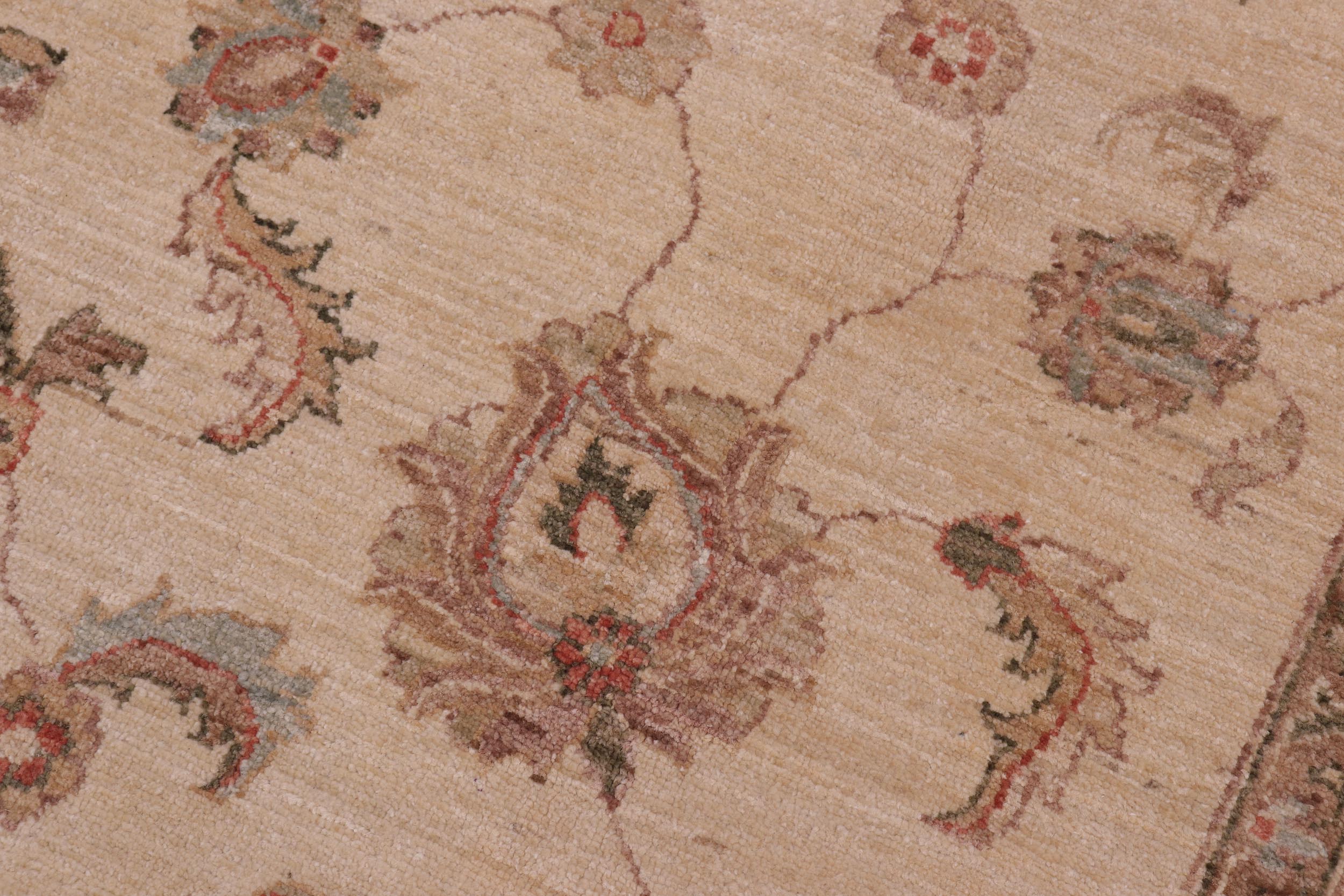 handmade Traditional Kafkaz Beige Green Hand Knotted RECTANGLE 100% WOOL area rug 10x14