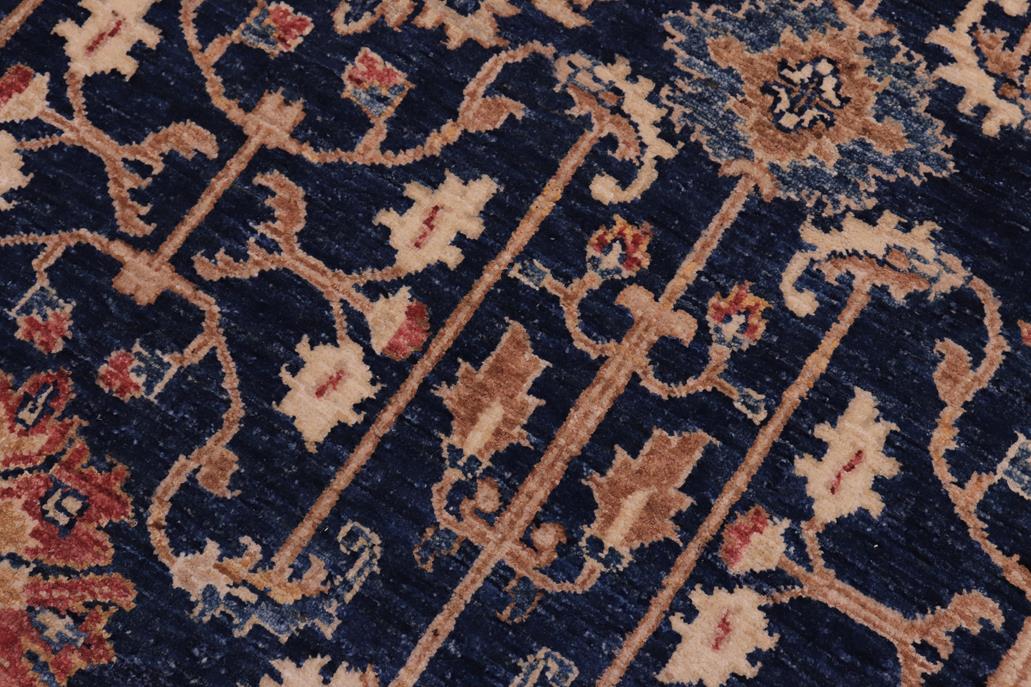 handmade Traditional Kafkaz Blue Brown Hand Knotted RECTANGLE 100% WOOL area rug 5 x 7