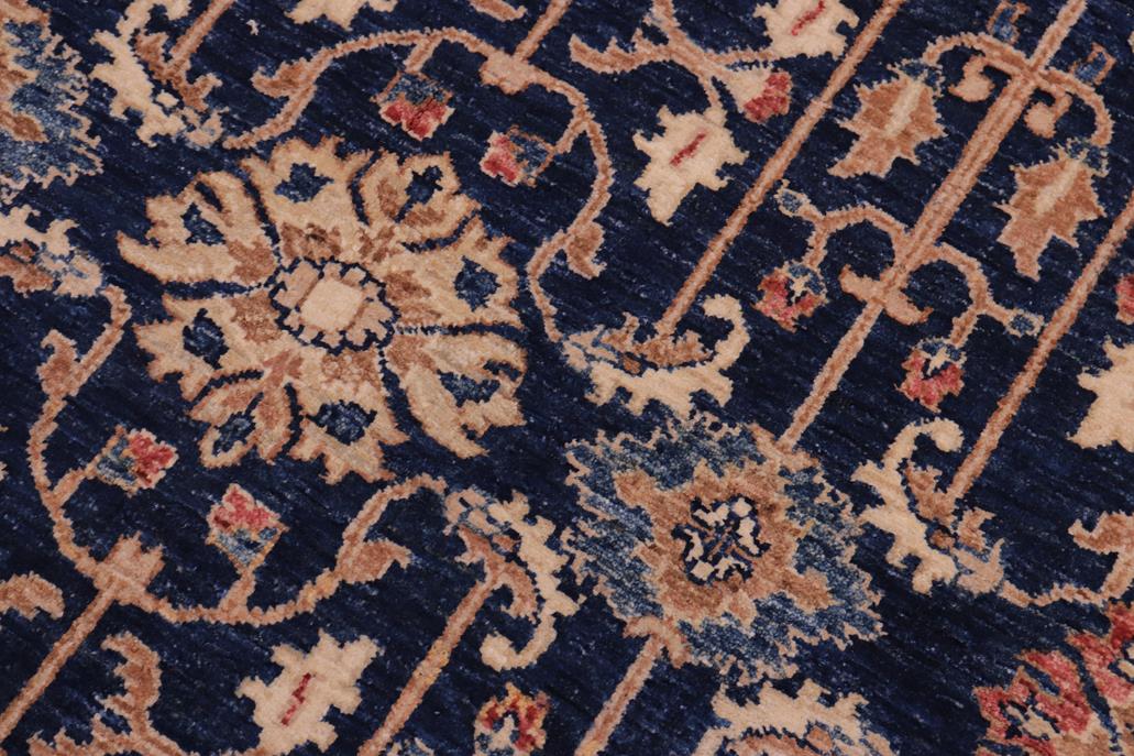 handmade Traditional Kafkaz Blue Brown Hand Knotted RECTANGLE 100% WOOL area rug 5 x 7