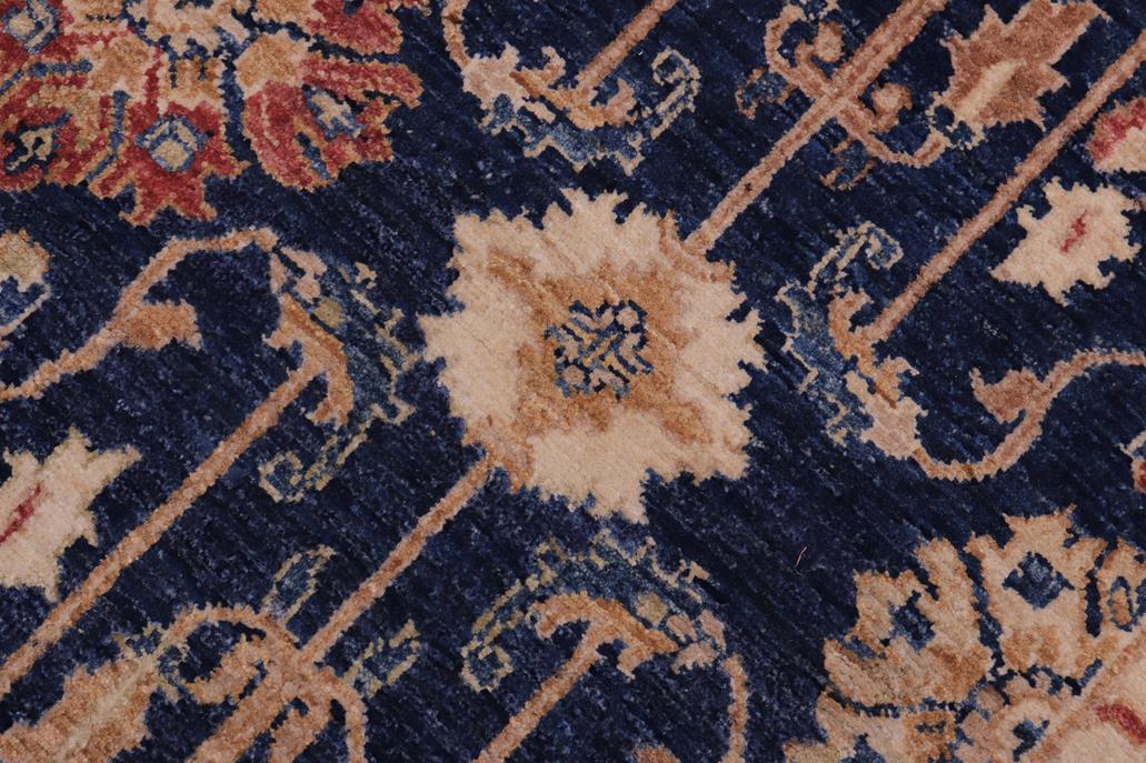 handmade Traditional Kafkaz Blue Brown Hand Knotted RECTANGLE 100% WOOL area rug 5 x 7