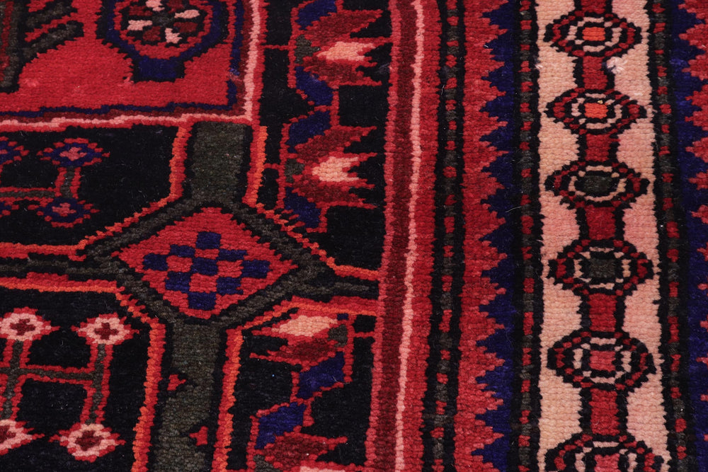 handmade Traditional Vintage Red Tan Hand Knotted RUNNER 100% WOOL area rug 4 x 8